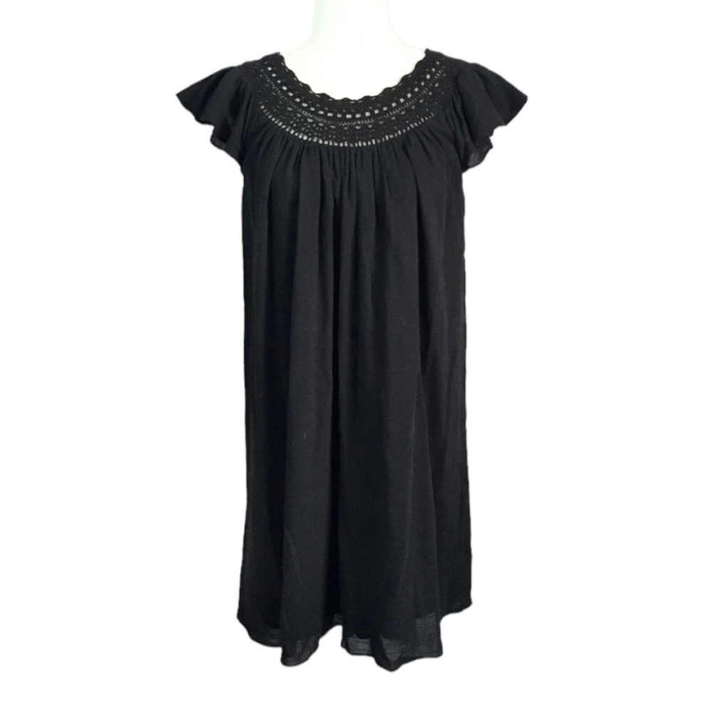 Rebecca Taylor Crochet Bib Mini Dress
